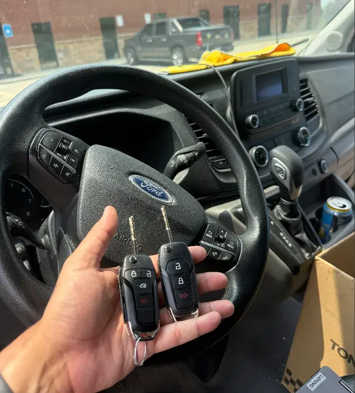 4Keys Locksmith technician programming Ford car keys on-site in Metro Atlanta