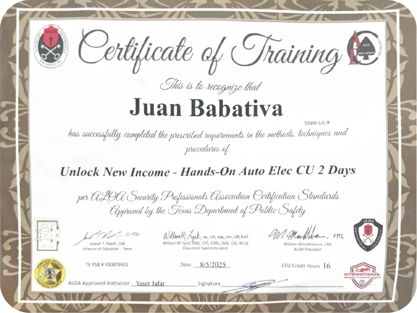Automotive Electronics Certificate